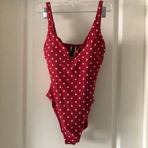 Niptuck swim Red Polka Dot one piece swimsuit